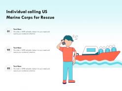 Individual calling us marine corps for rescue