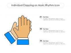 Individual clapping on music rhythm icon