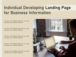 Individual developing landing page for business information