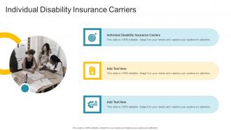 Individual Disability Insurance Carriers In Powerpoint And Google Slides Cpb