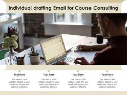 Individual drafting email for course consulting