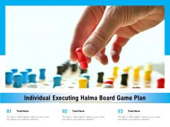 Individual executing halma board game plan