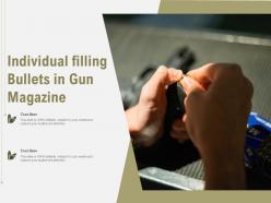 Individual filling bullets in gun magazine