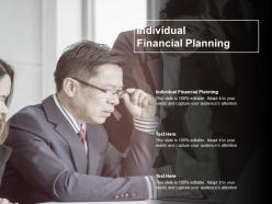 Individual financial planning ppt powerpoint presentation outline example cpb