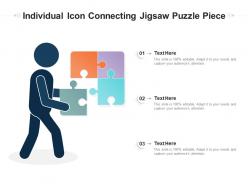 Individual icon connecting jigsaw puzzle piece