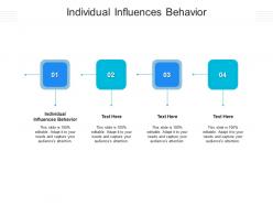 Individual influences behavior ppt powerpoint presentation layouts infographic template cpb