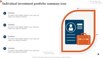 Individual Investment Portfolio Summary Icon