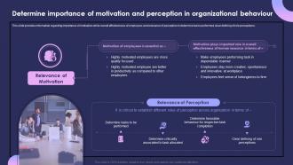 Individual Performance Management Determine Importance Of Motivation And Perception