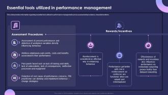Individual Performance Management Essential Tools Utilized In Performance Management