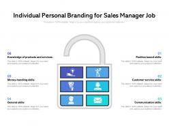 Individual personal branding for sales manager job