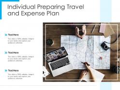 Individual preparing travel and expense plan