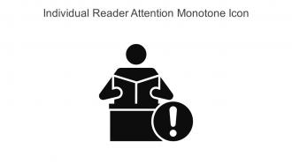 Individual Reader Attention Monotone Icon In Powerpoint Pptx Png And Editable Eps Format
