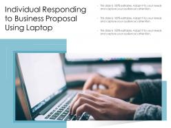 Individual responding to business proposal using laptop