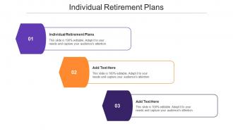 Individual Retirement Plans Ppt Powerpoint Presentation Infographic Template Model Cpb