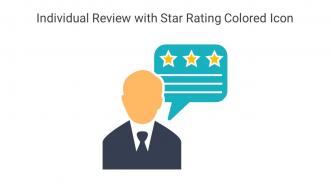 Individual Review With Star Rating Colored Icon In Powerpoint Pptx Png And Editable Eps Format