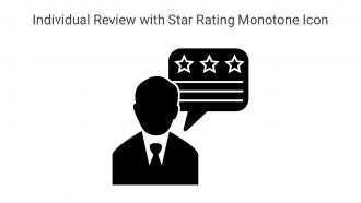 Individual Review With Star Rating Monotone Icon In Powerpoint Pptx Png And Editable Eps Format