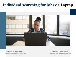 Individual searching for jobs on laptop