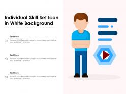 Individual skill set icon in white background