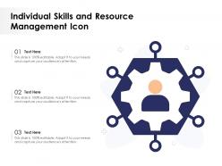 Individual skills and resource management icon