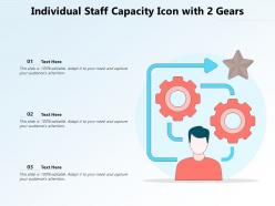 Individual staff capacity icon with 2 gears