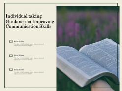 Individual Taking Guidance On Improving Communication Skills