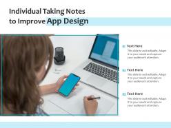 Individual taking notes to improve app design