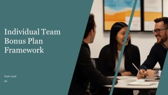 Individual Team Bonus Plan Framework PPT Guidelines AT