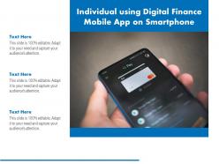 Individual Using Digital Finance Mobile App On Smartphone