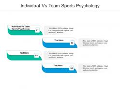 Individual vs team sports psychology ppt powerpoint presentation show layout cpb