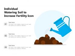 Individual watering soil to increase fertility icon