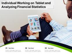 Individual working on tablet and analyzing financial statistics