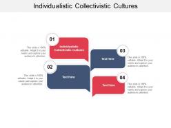 Individualistic collectivistic cultures ppt powerpoint presentation professional sample cpb