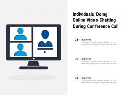 Individuals doing online video chatting during conference call