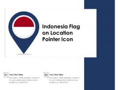 Indonesia flag on location pointer icon