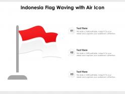 Indonesia flag waving with air icon
