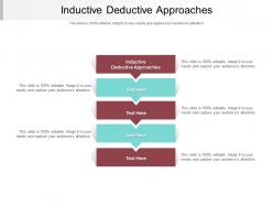 Inductive deductive approaches ppt powerpoint presentation gallery diagrams cpb