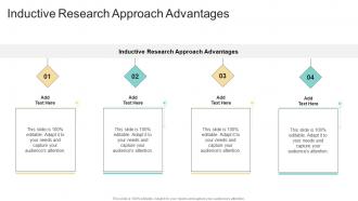 Inductive Research Approach Advantages In Powerpoint And Google Slides Cpb
