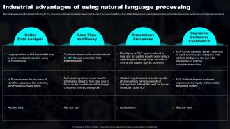 Industrial Advantages Of Using Natural Language Transforming Industries With AI ML And NLP Strategy