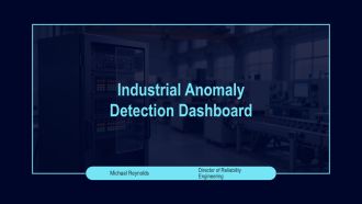 Industrial Anomaly Detection Dashboard PPT Demonstration VA