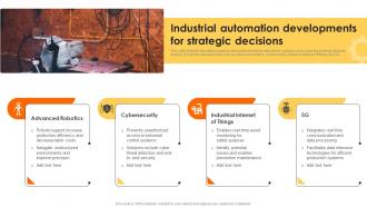 Industrial Automation Developments For Strategic Decisions