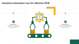 Industrial Automation Icon For Effective RCM
