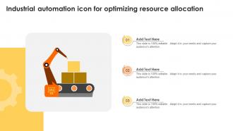 Industrial Automation Icon For Optimizing Resource Allocation
