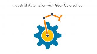 Industrial Automation With Gear Colored Icon In Powerpoint Pptx Png And Editable Eps Format