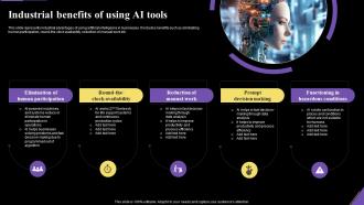 Industrial Benefits Of Using Ai Tools Application Of Artificial Intelligence AI SS V