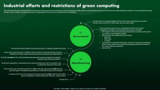 Industrial Efforts And Restrictions Of Green Computing Green IT