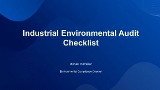 Industrial Environmental Audit Checklist PPT Mockup VA