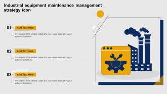 Industrial Equipment Maintenance Management Strategy Icon