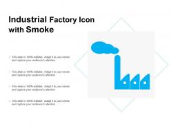 Industrial Factory Icon With Smoke
