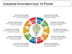 Industrial innovation icon 10 points