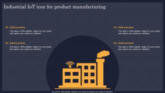 Industrial IoT Icon For Product Manufacturing